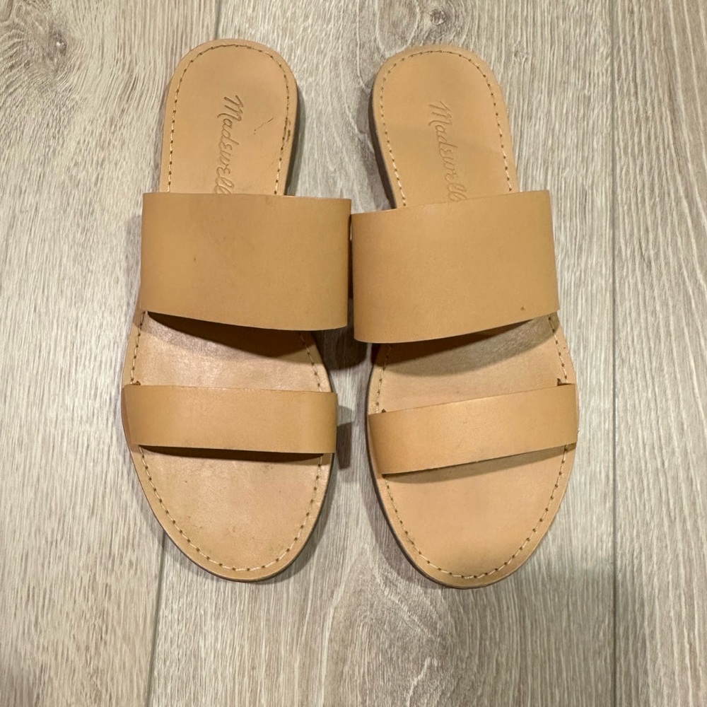 Madewell Boardwalk Double Strap Tan Sandal Size 7.5